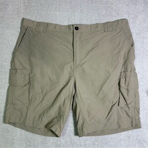 Magellan Fishing Cargo Shorts Men’s 2XL Water Repellent Nylon Brown Mesh Lining